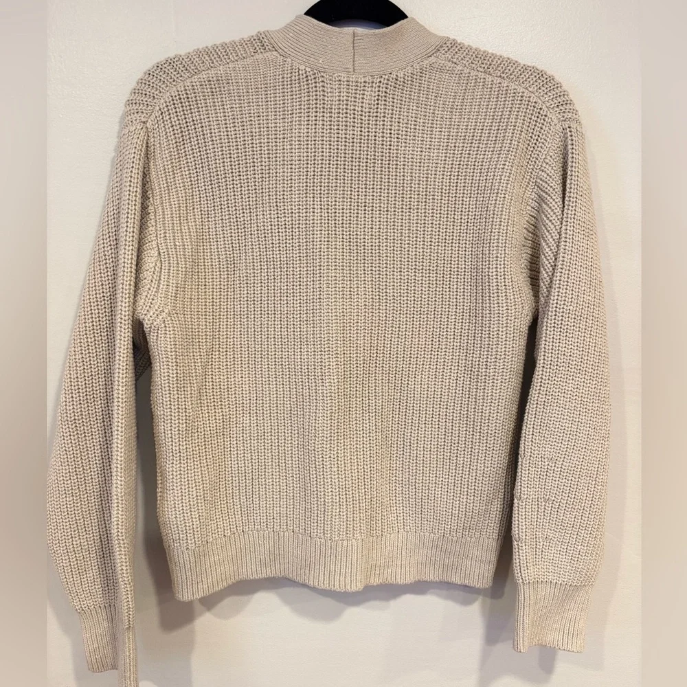 NWOT H&M Beige Ribbed Knit Cardigan Size XS - Picture 5 of 6